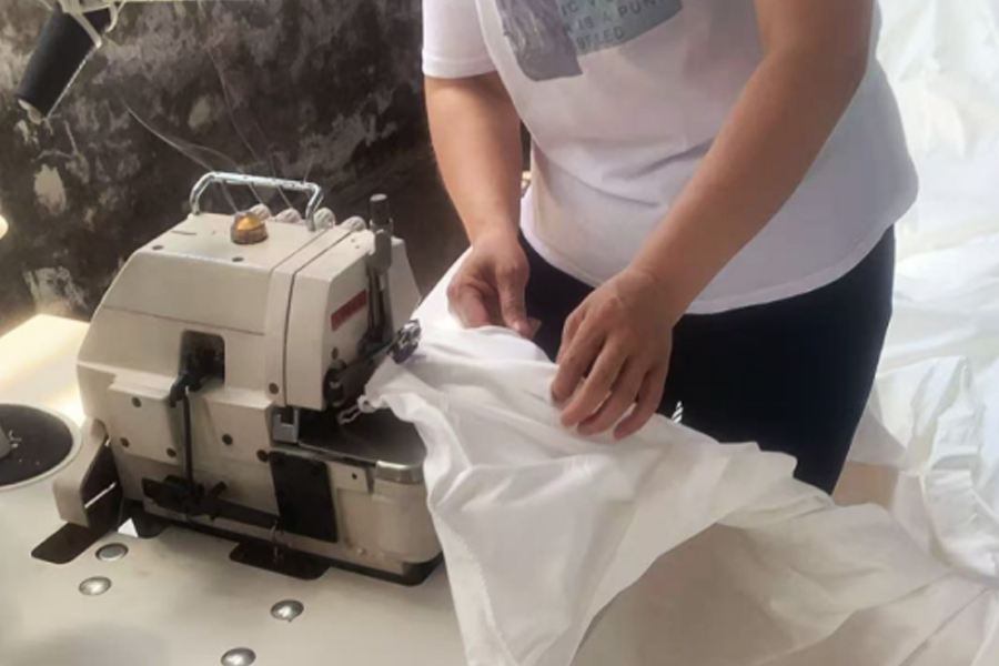 Zona della testa di cucitura del tessuto grigio per la produzione della fabbrica di tintura