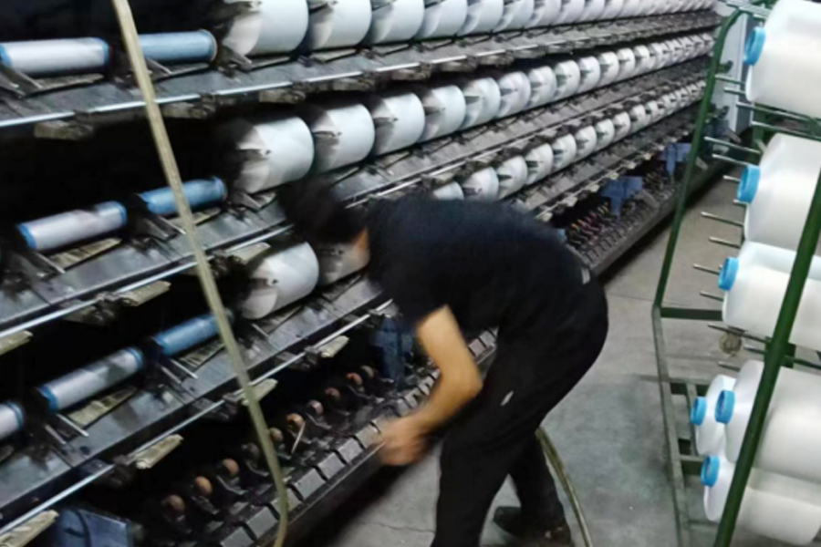 Area di caduta del film di produzione DTY