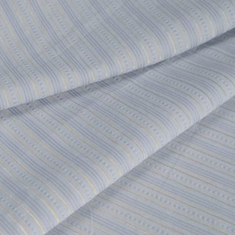 Tessuto a righe in cotone elasticizzato